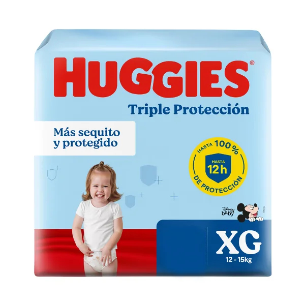 huggies panal xg 20un x 8