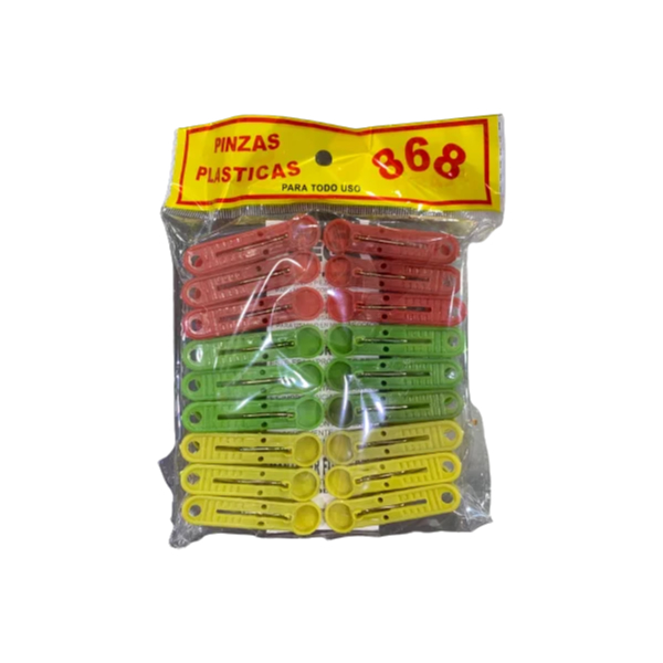 pinza plastica 868 1x18un x 12