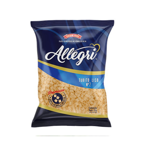 pasta allegri tubito liso 1kg x 12