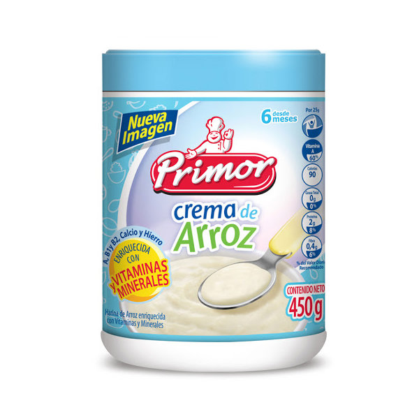 crema arroz primor botella 450g x 24