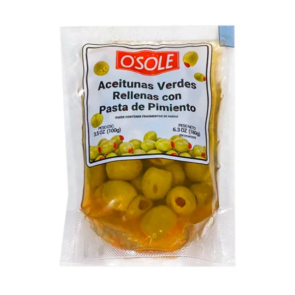 aceitunas rellena pimienta 180g pouch x 12