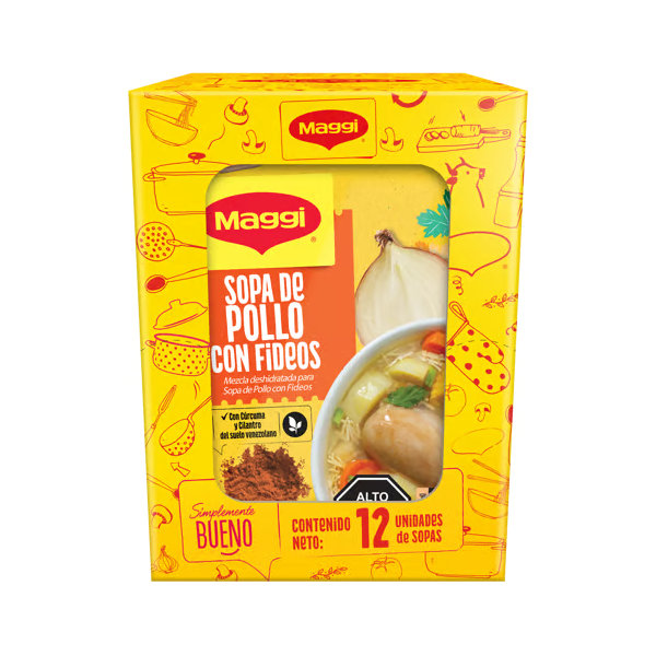maggi sopa pollo fideo 62g   x 12
