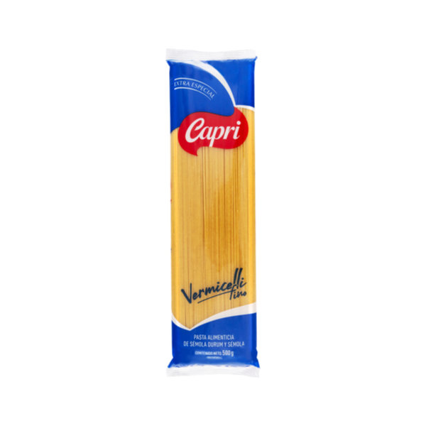 pasta capri especial vermicelli 500g x 24