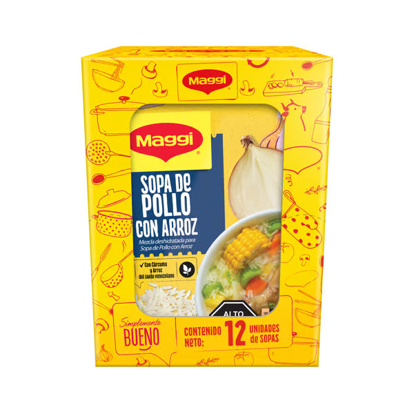 maggi sopa pollo arroz 62g x 12